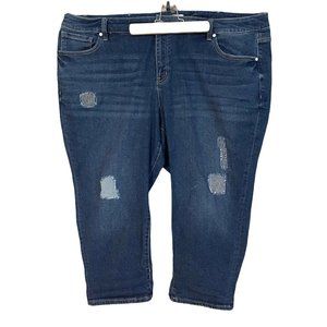 lane bryant womens sz 24 mid rise girlfriend crop